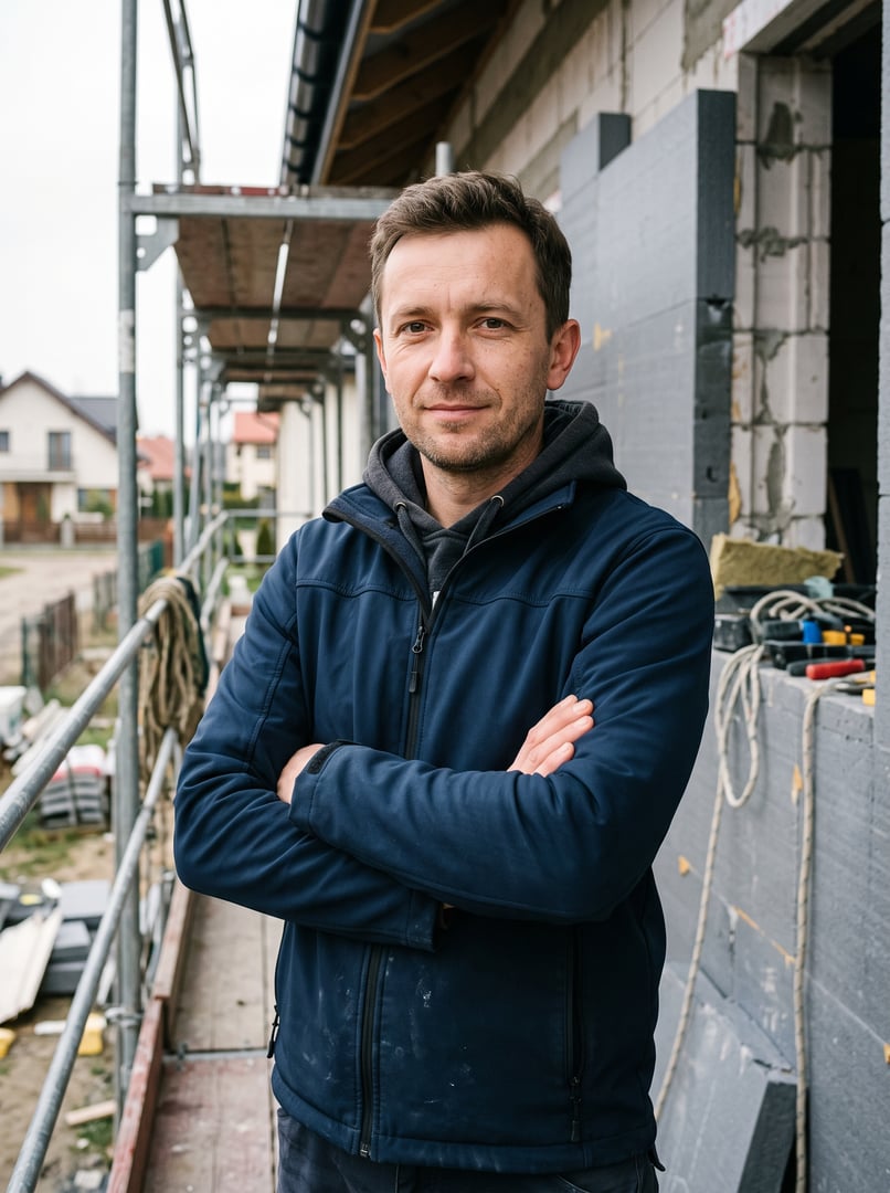 Marek Kowalczyk na budowie